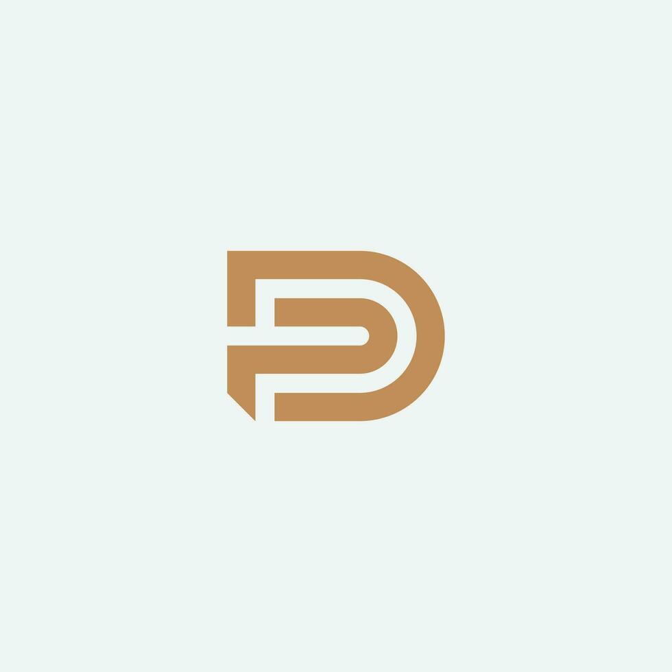 Creative monogram PD and DP letter logo vector. vector