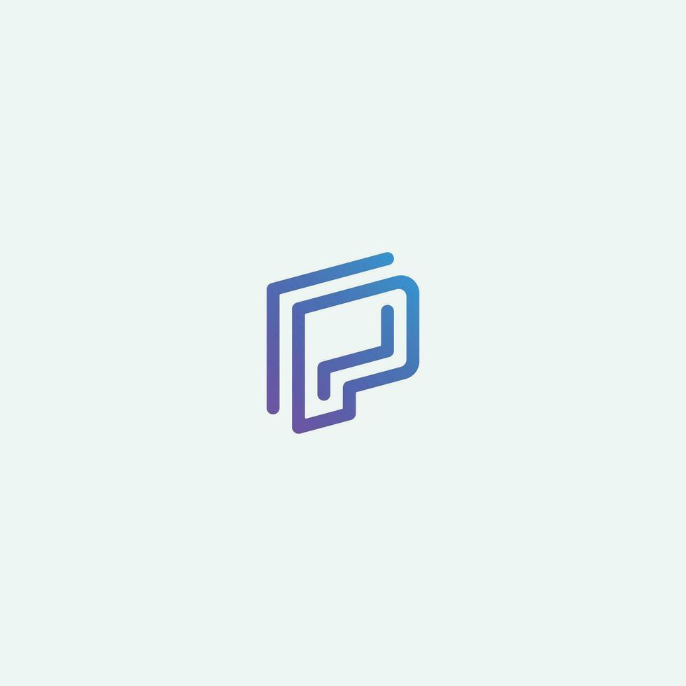 Alphabet P, PP letter logo design template vector illustration.