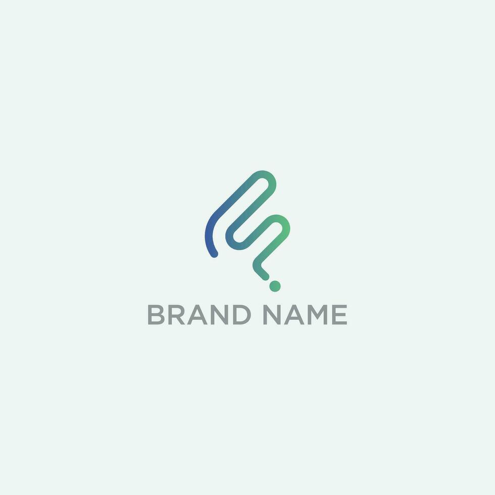 Letter F logo set with gradient design. abstract letter F for digital technology brand logo template. vector