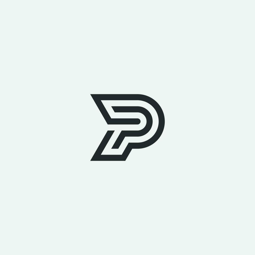 Alphabet P, PP letter logo design template vector illustration.