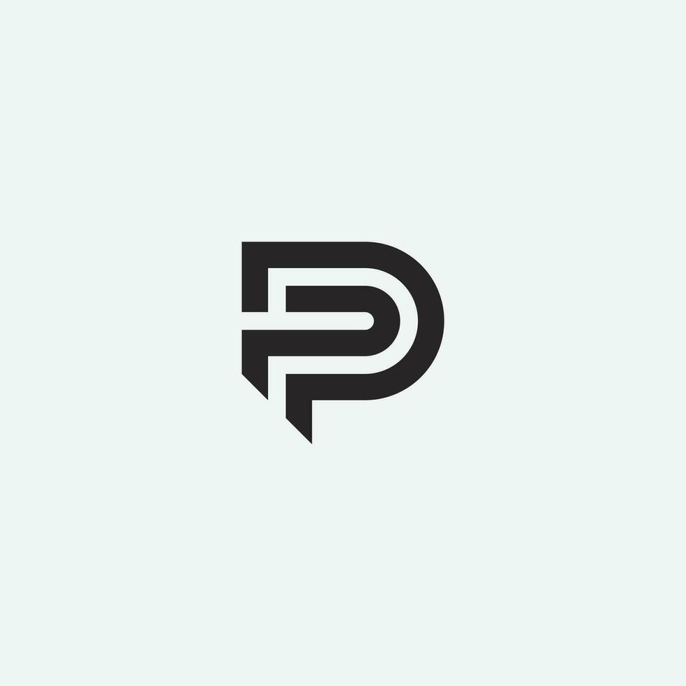 creative PP PD logo latter vector template.