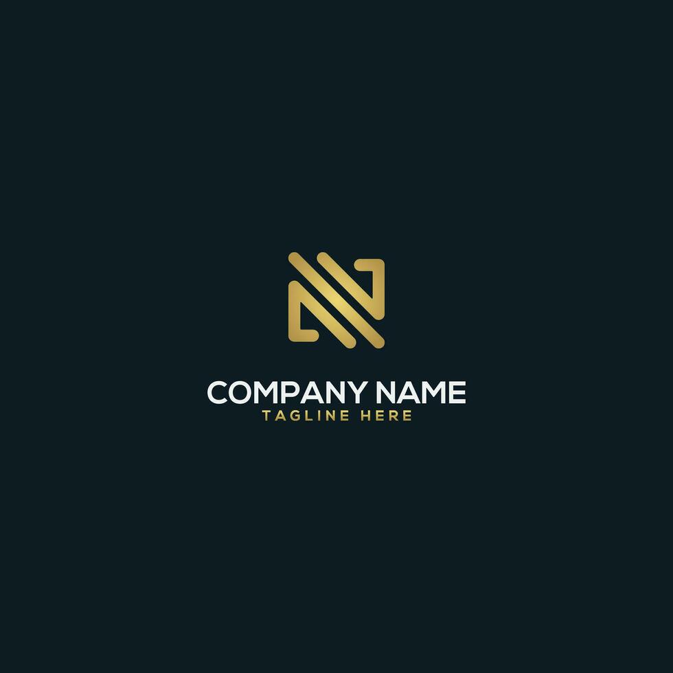 Initial Letter N Logo Design Vector Element.