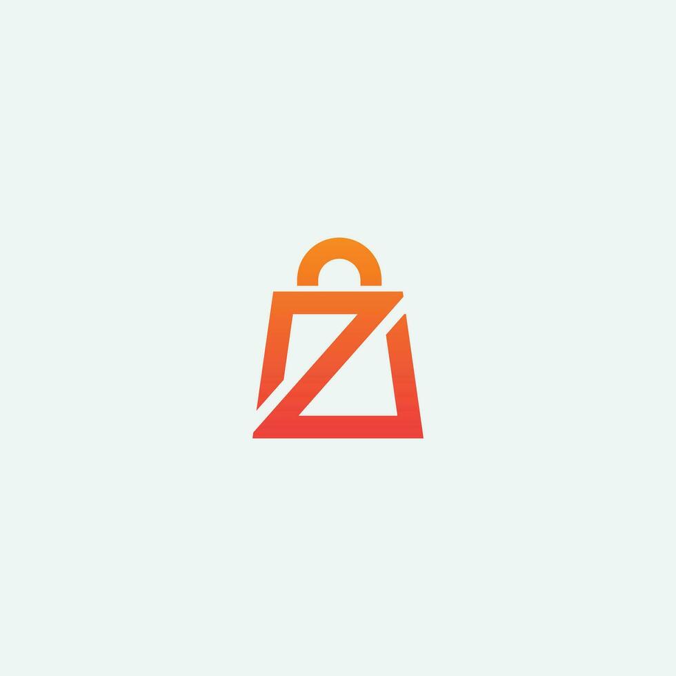initial letter z shop logo elements. vector