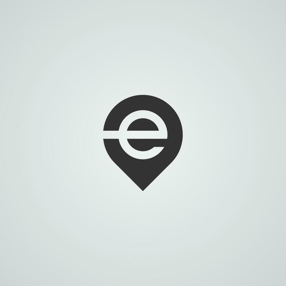 initial letter E logo design. Food Point Logo Design Template. vector
