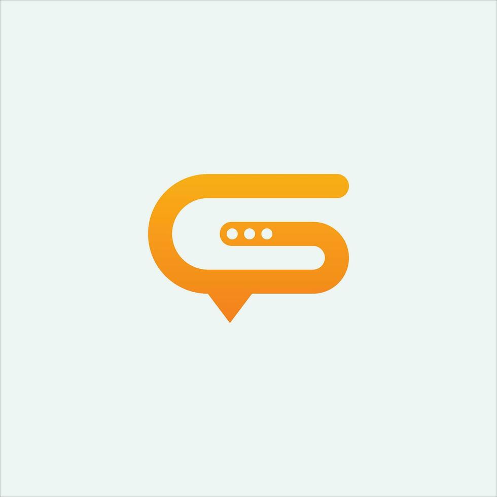 Letter G chat communication logo design vector element.
