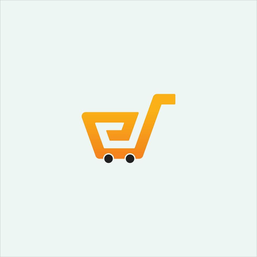 P Letter Logo, Online Shopping Logo. vector