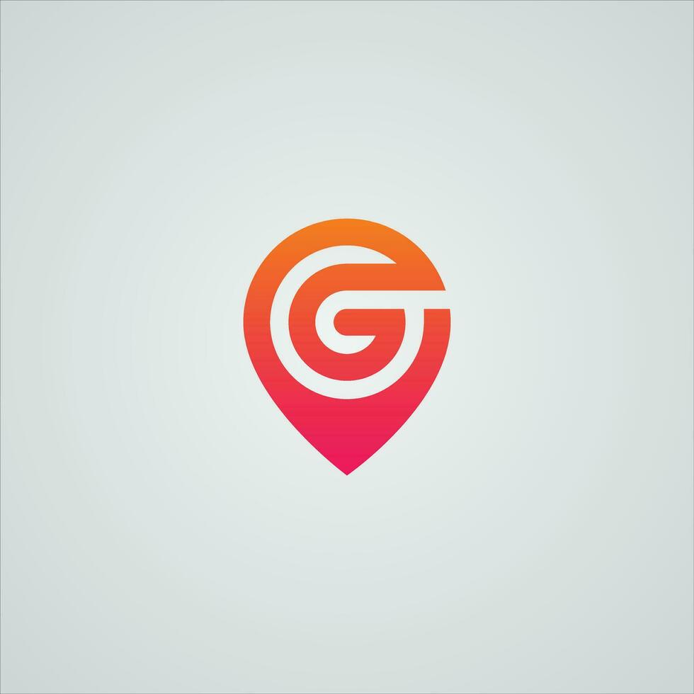 g initial logo vector symbol. GPS icon template.