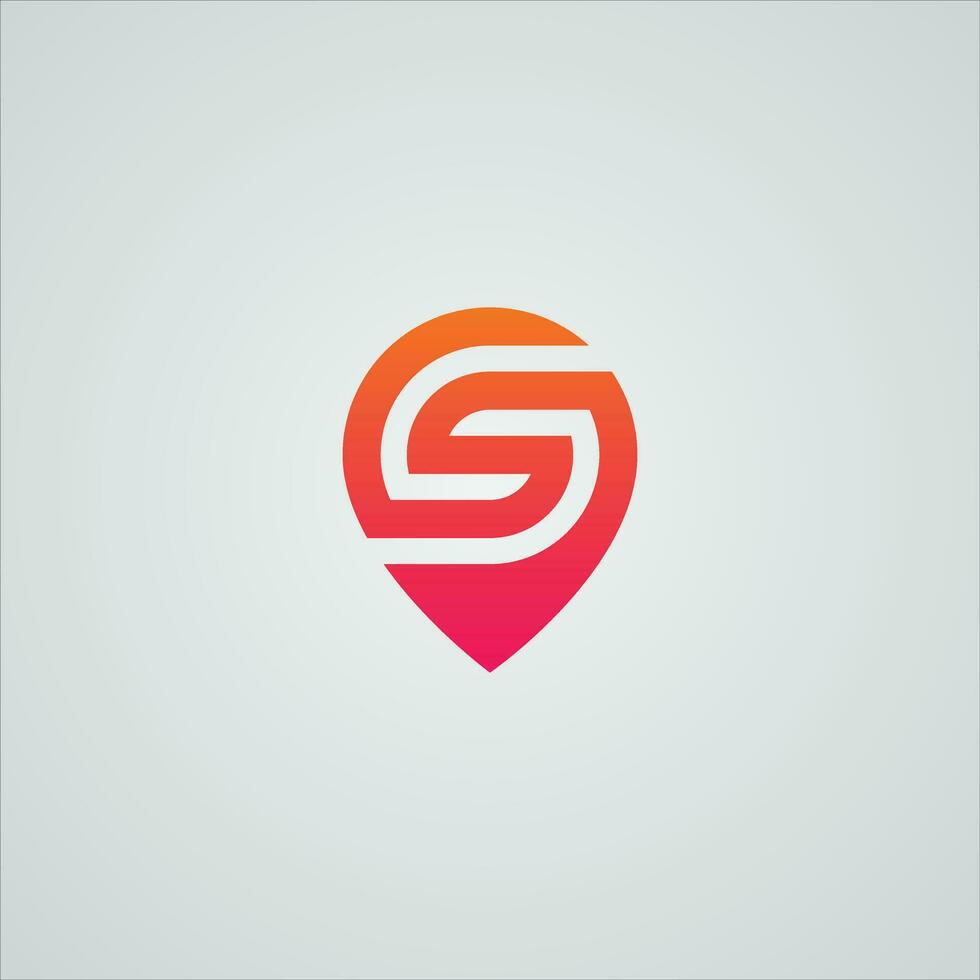 S initial logo vector symbol.