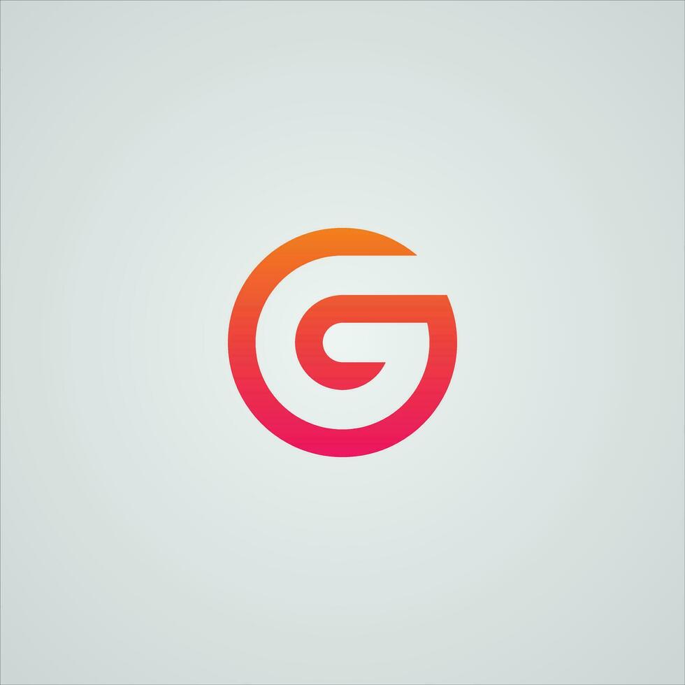 Modern Shape Letter G Logo Design vector Template Element.