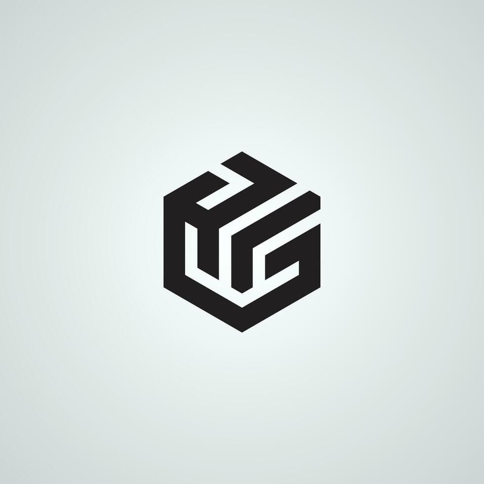 initial R G letter logo design vector template.