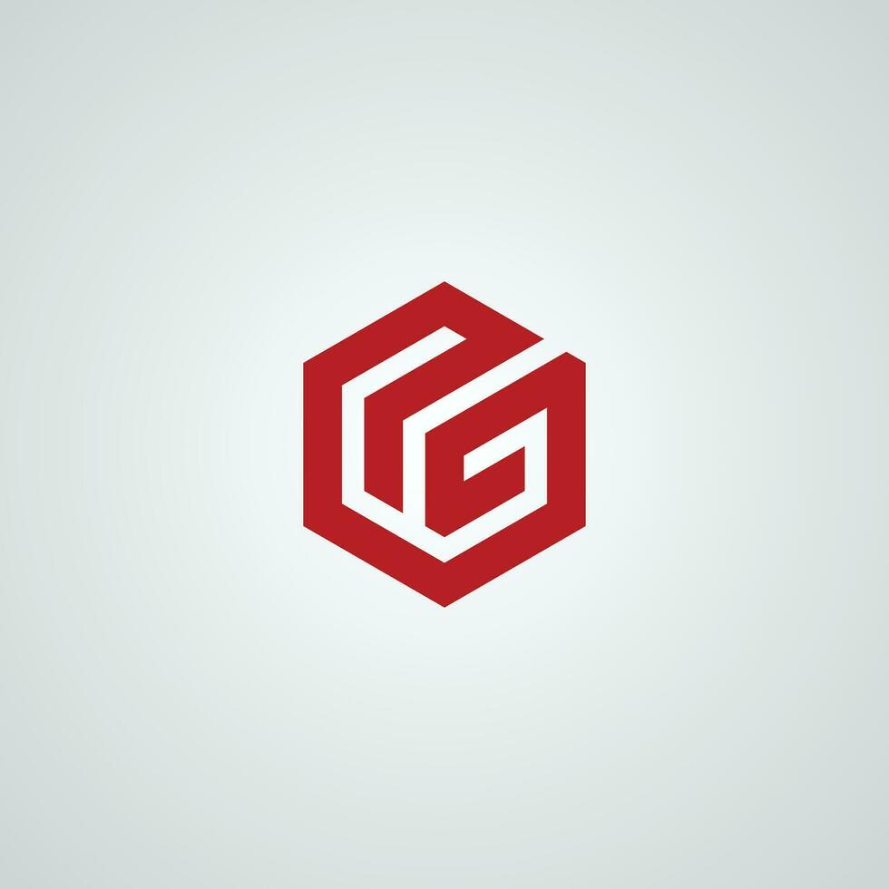 initial P G letter logo design vector template.