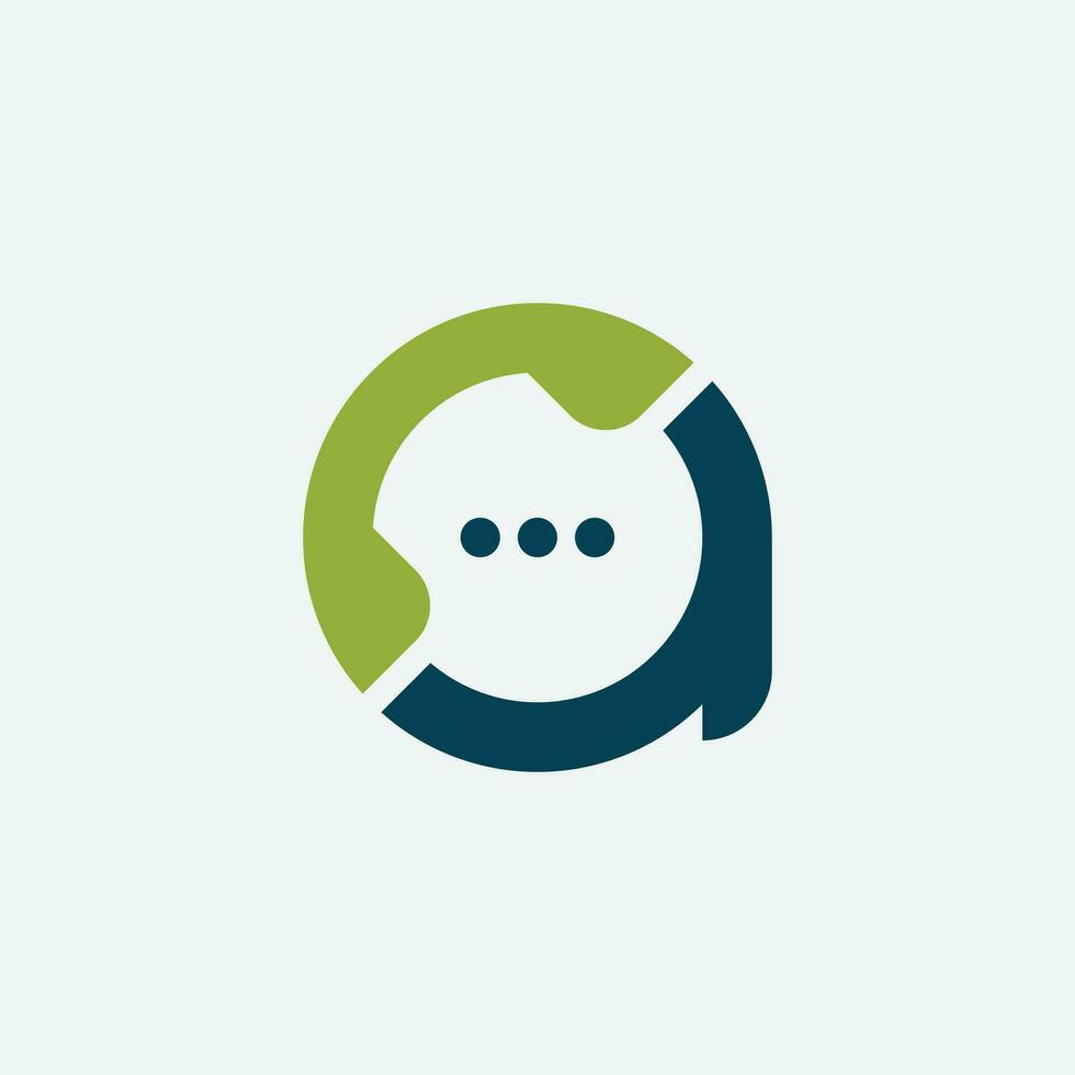 simple aa letter call logo vector. vector