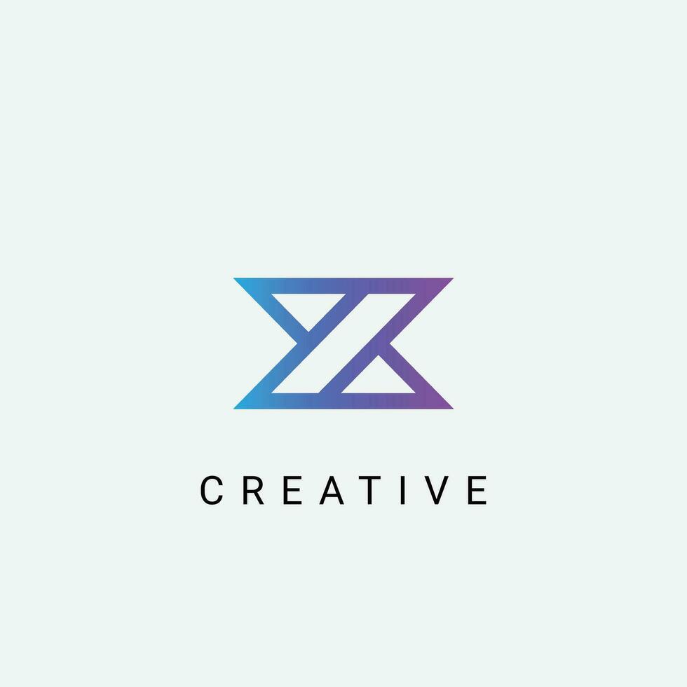 Initial Z letter logo design template. vector