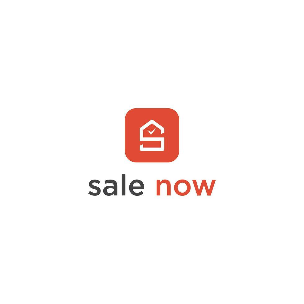 Sale now logo design. Price tag shape logo vector template.