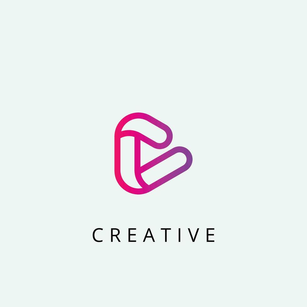 Initial C letter logo design. vector