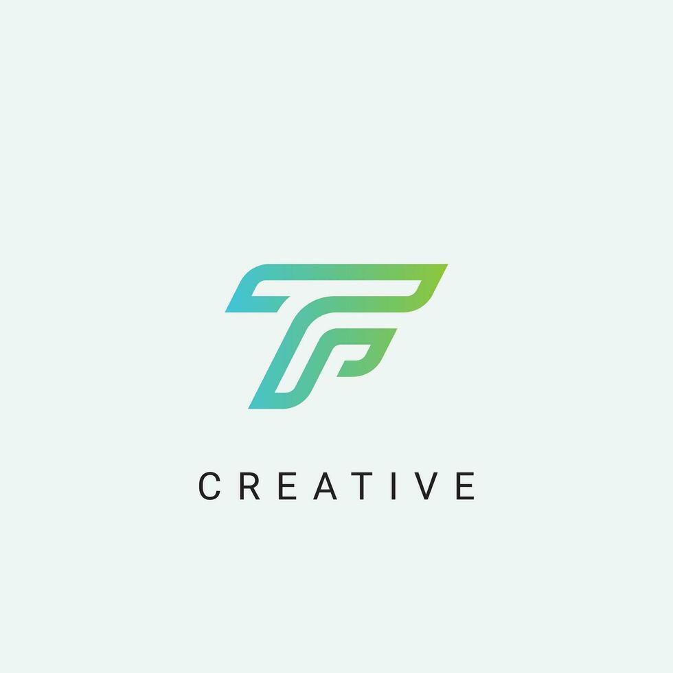 Initial Creative Letters TF, FT Logo Monogram Icon Vector. vector