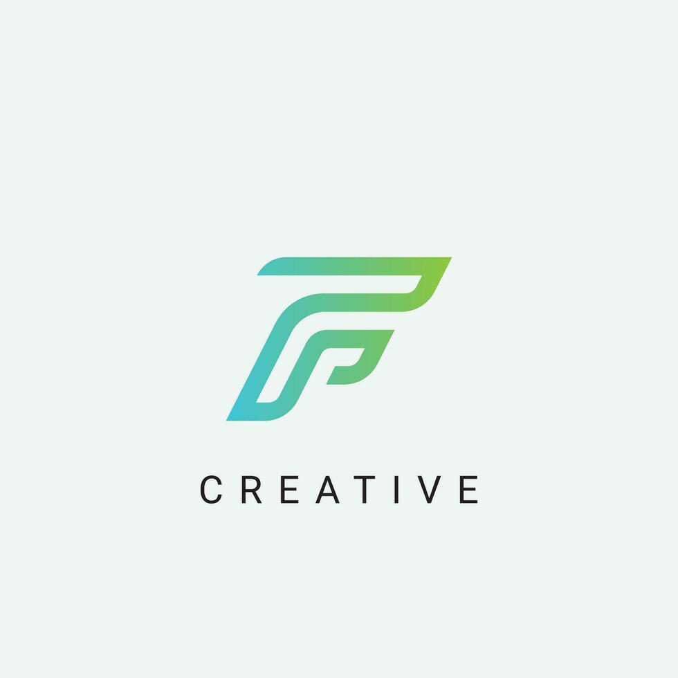 Letter F technology and digital Logo Design Template Vector. eps vector