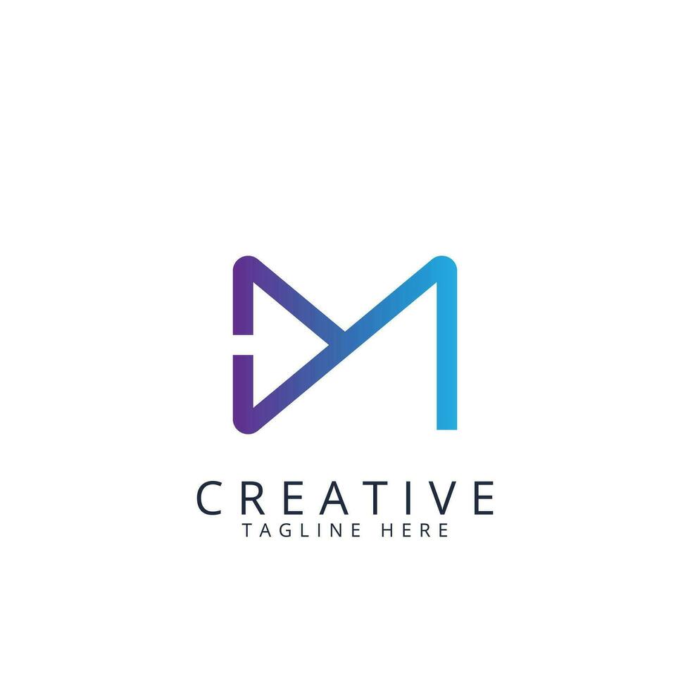 Initial Letter M arrow logo template vector. eps vector