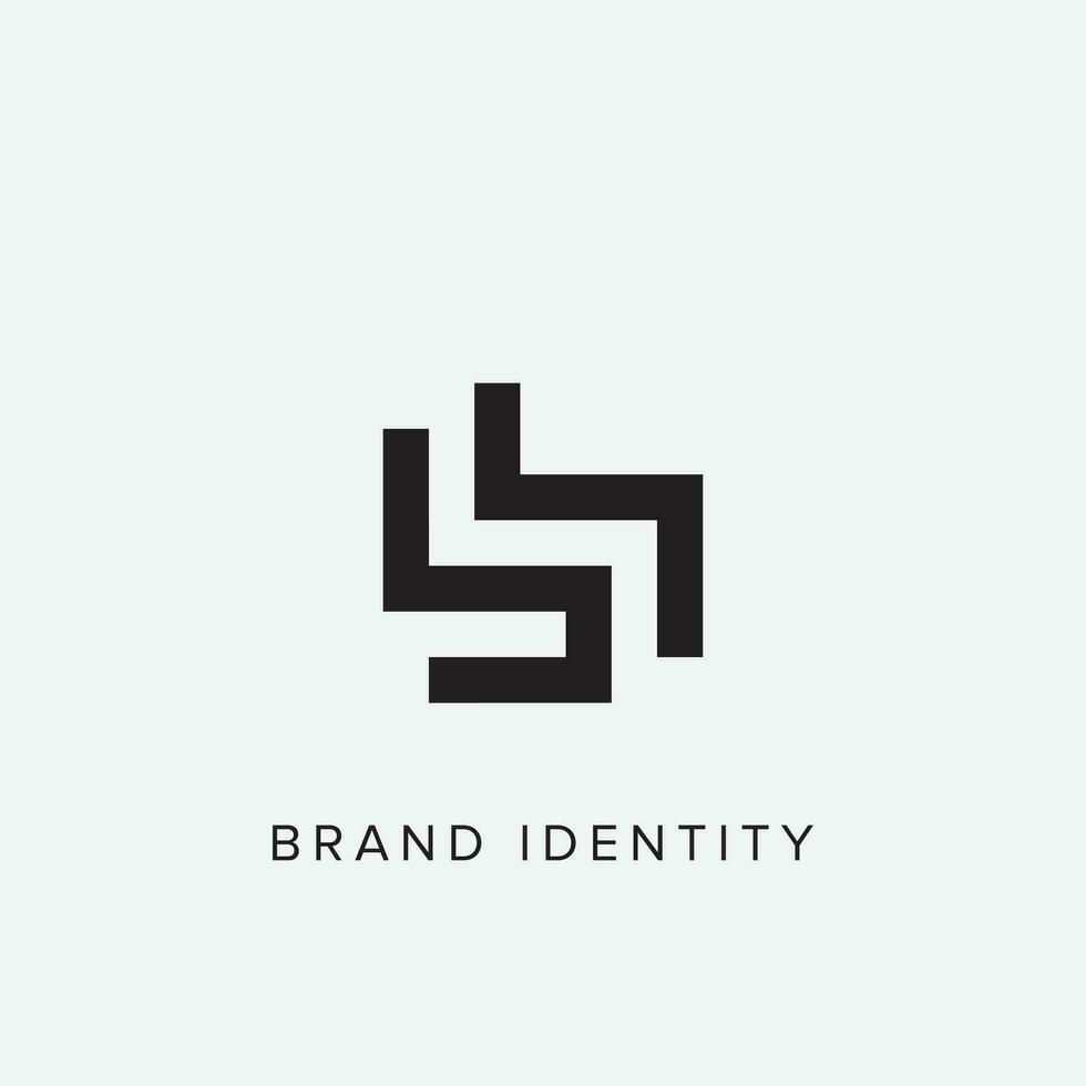 Monogram Letter Bb Logo Design , Creative and Minimalist Logotype. vector