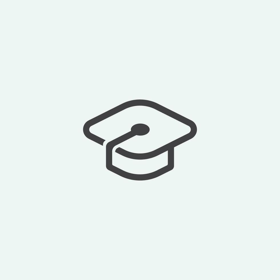 abstract education line Icon logo vector. vector