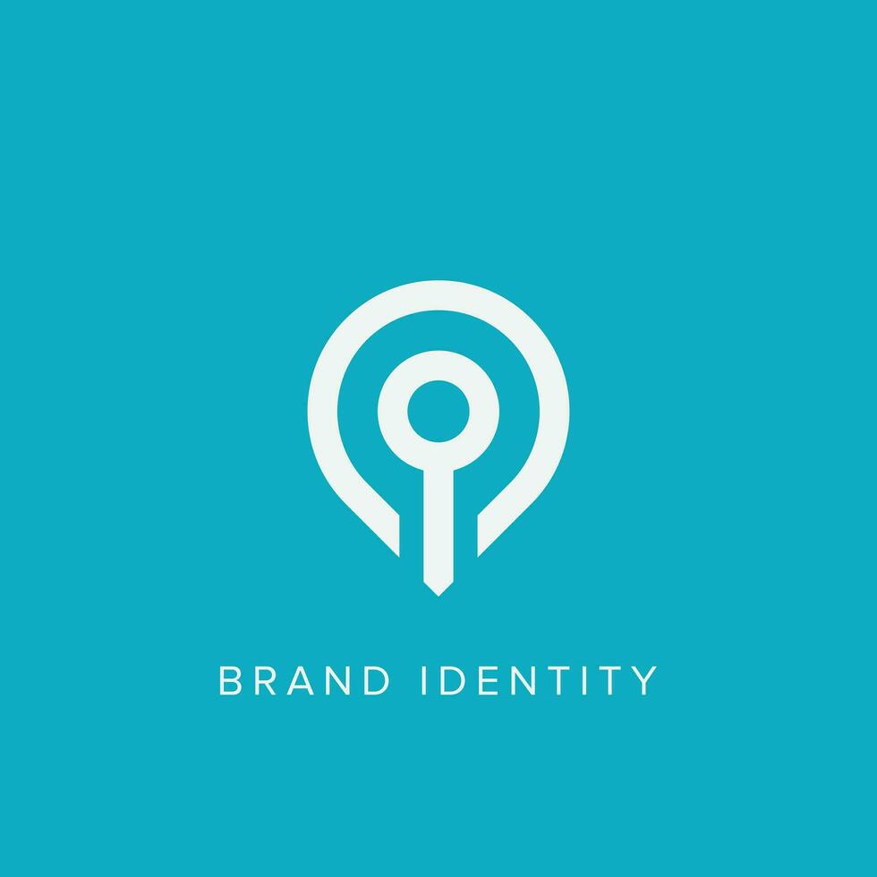Map Point Location Logo. Gps search icon design vector