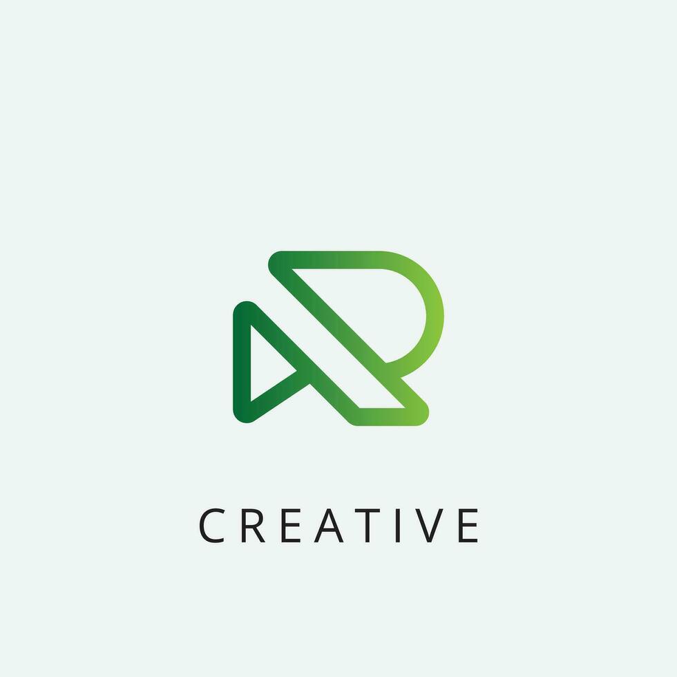 initial letter r monogram negative space logo vector. eps vector