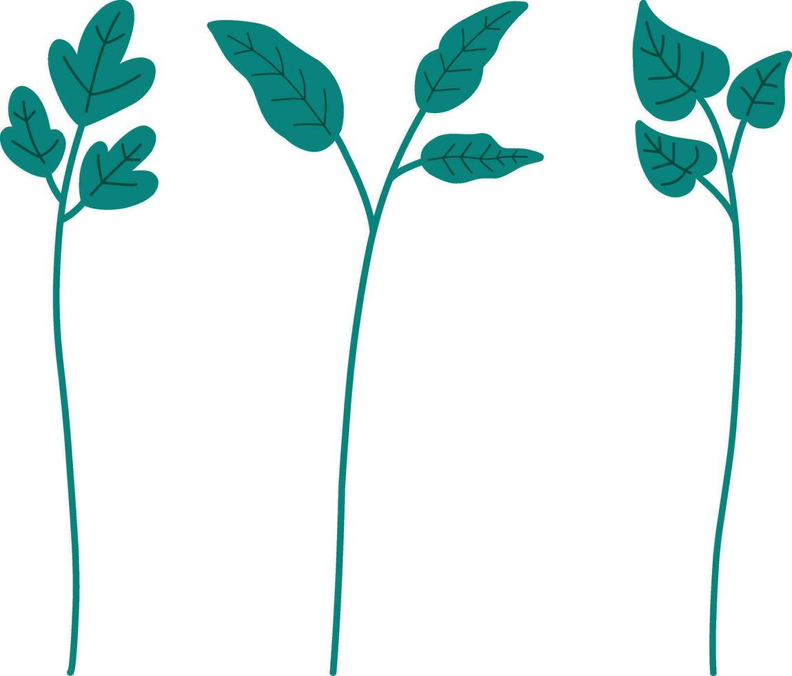 rama con hojas plantas ecología icono vector ilustración diseño icono