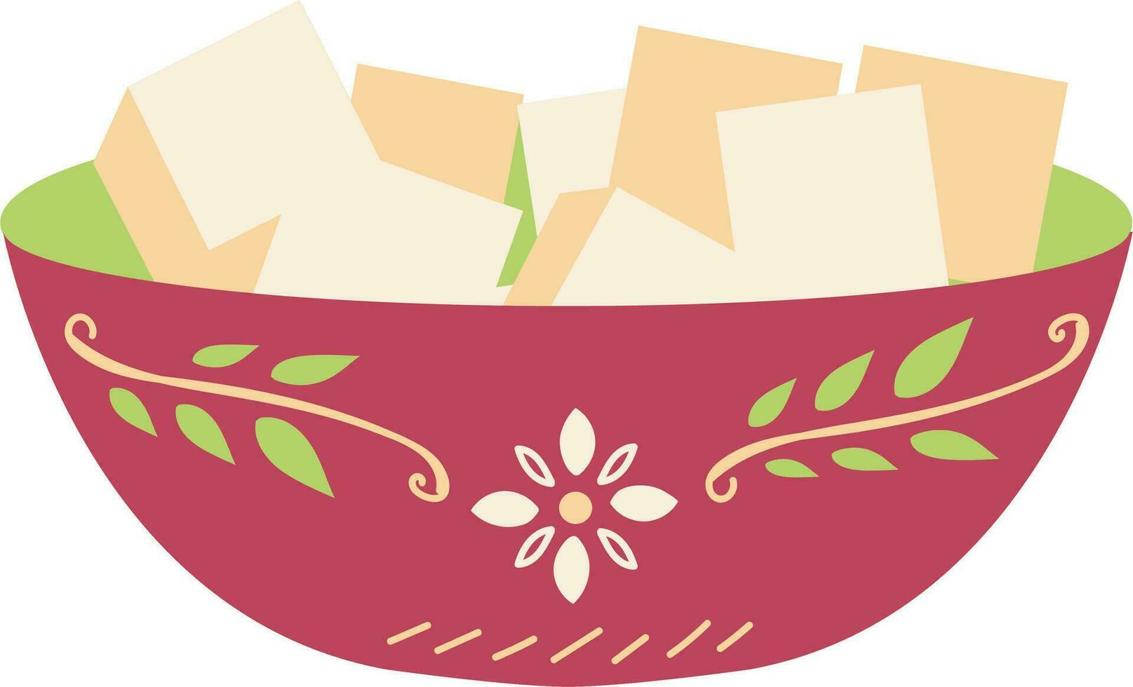 delicious tofu in bowl isolated icon vector illustration design