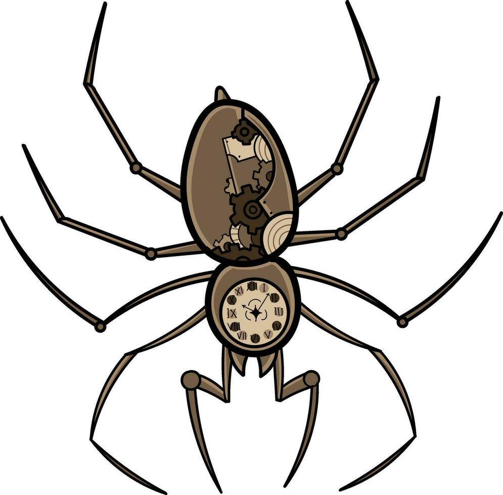 Spider isolated on a white background. Vector illustration.