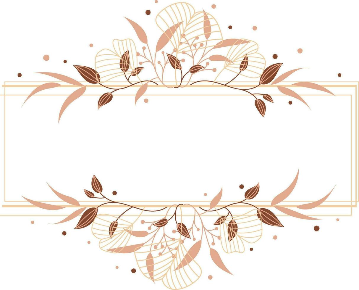 frame with flowers and leafs isolated icon vector illustration desing