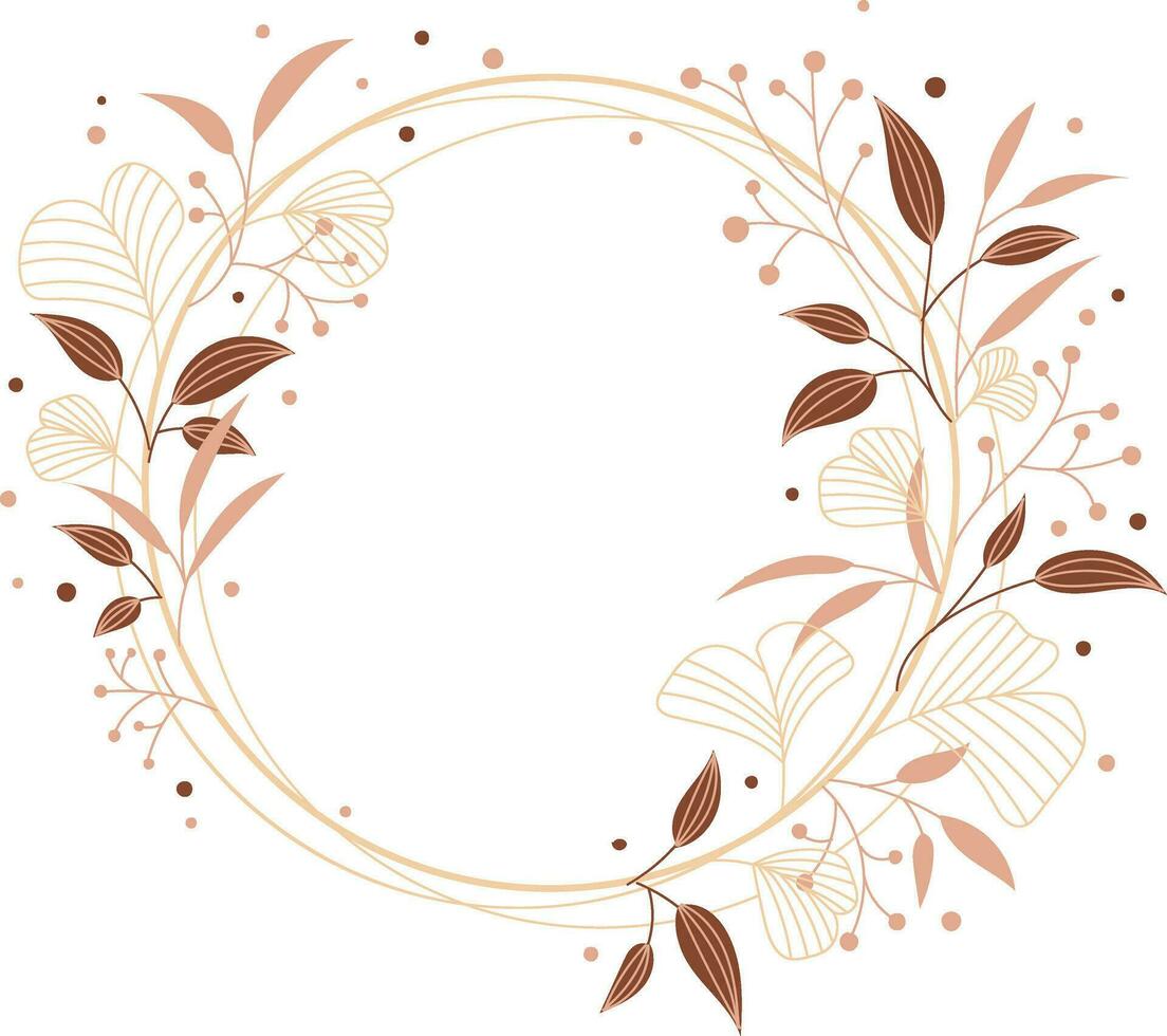 wreath with flowers and leafs isolated icon vector illustration design