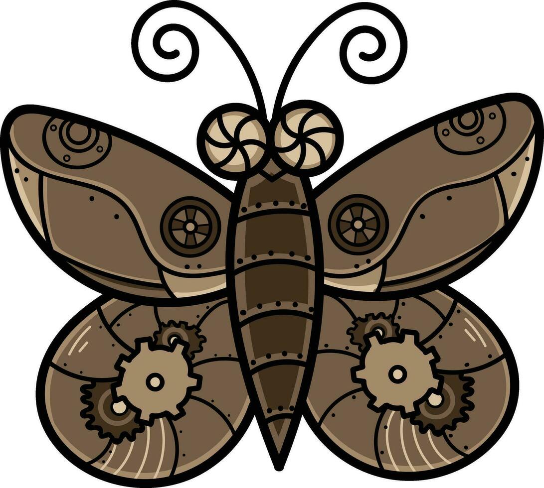 Butterfly in doodle style isolated on white background. vector