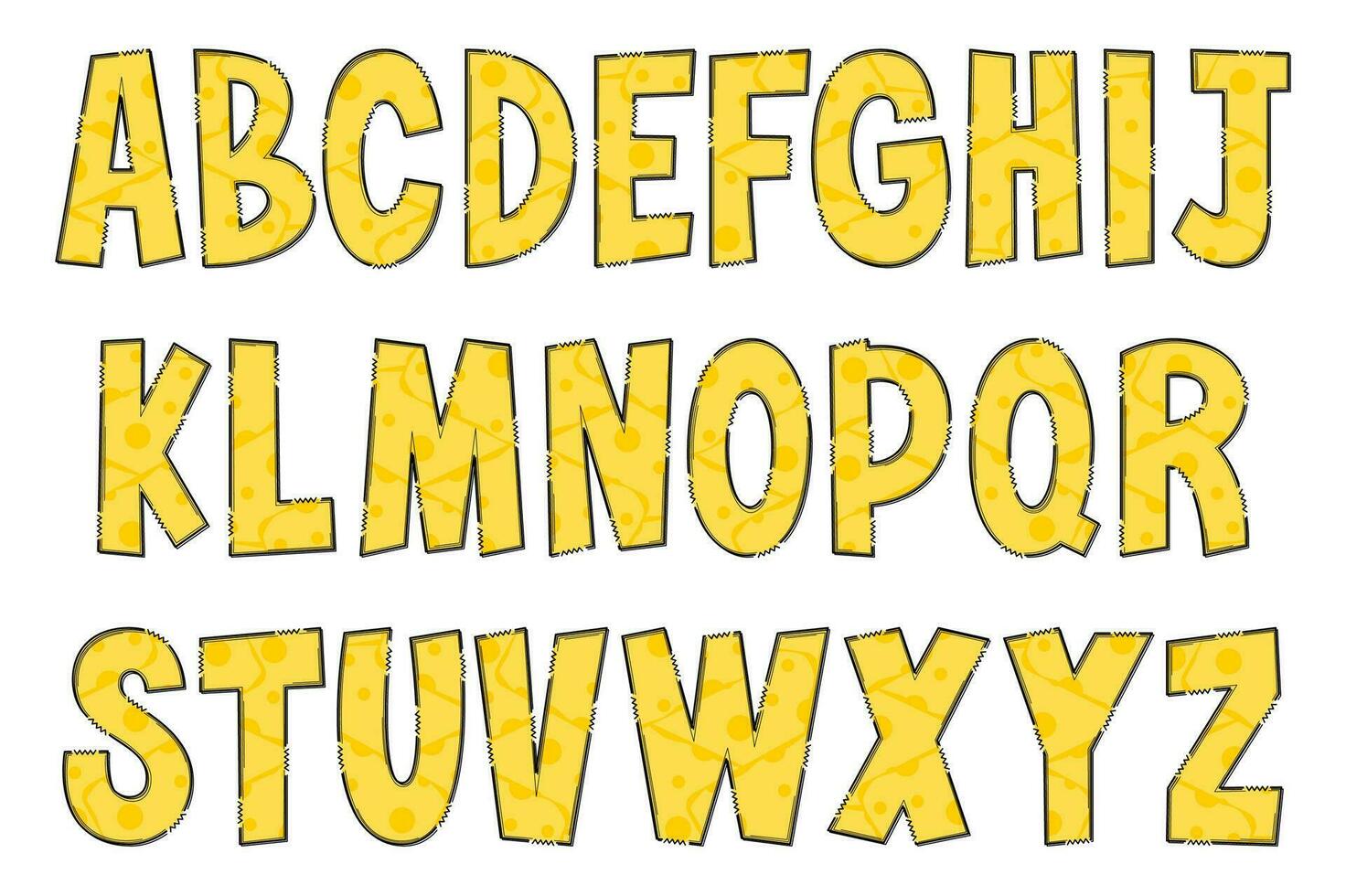 Handcrafted Cheese Slice. Color Creative Art Typographic Design vector