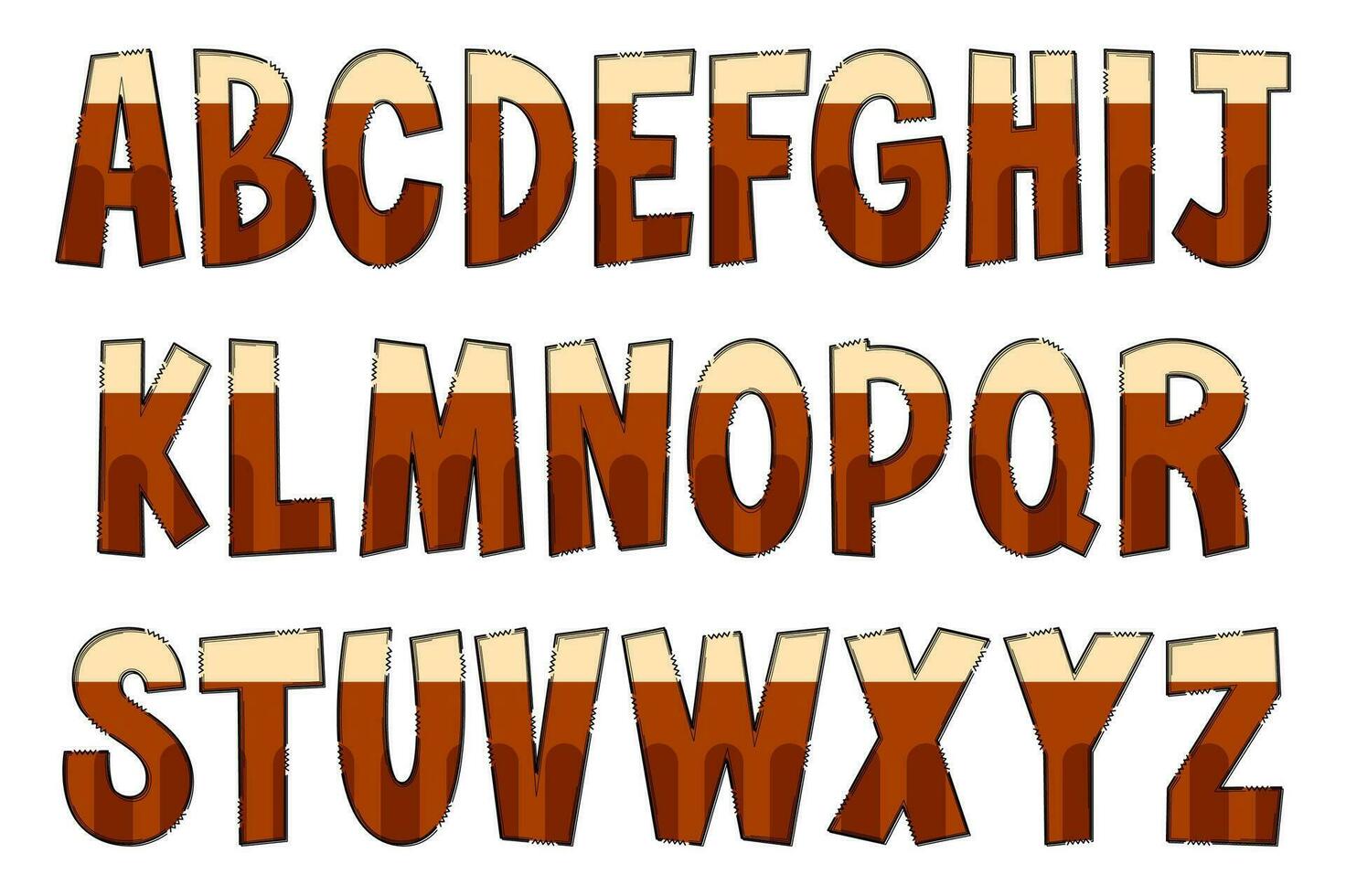 Handcrafted Beer Letters. Color Creative Art Typographic Design vector