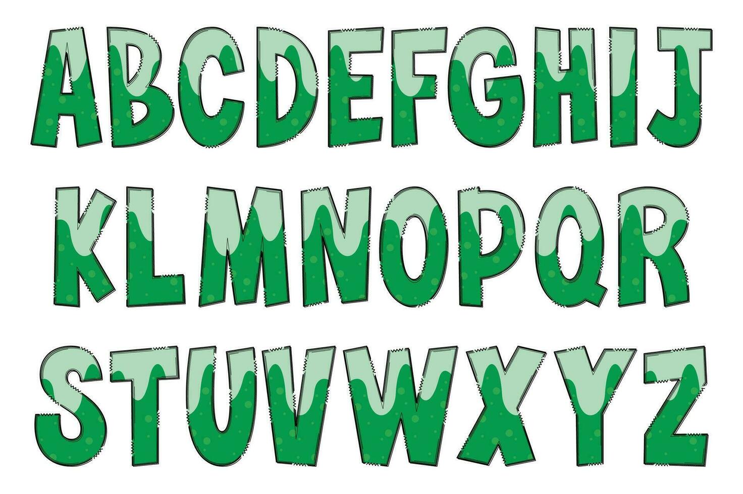 Handcrafted Green Beer Letters. Color Creative Art Typographic Design vector