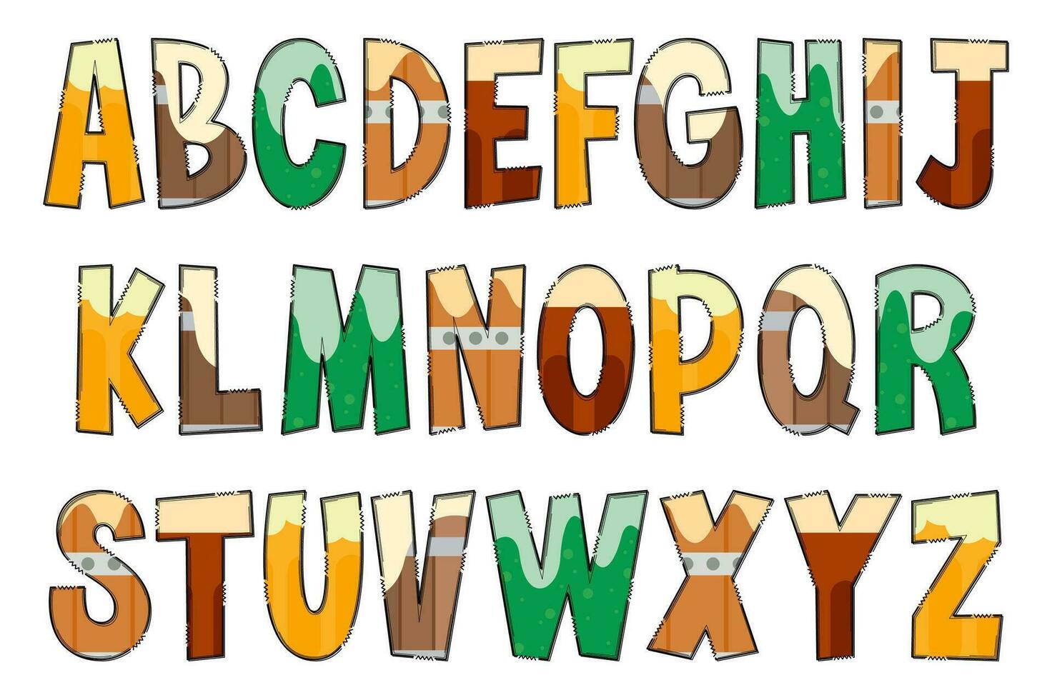 Handcrafted Beer Day Letters. Color Creative Art Typographic Design vector