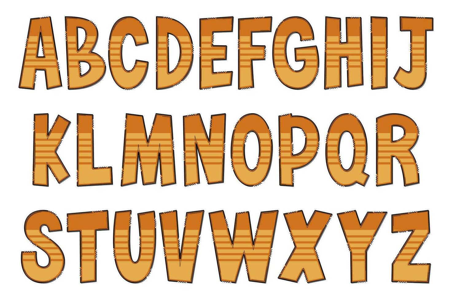 Adorable Handcrafted Hello Autumn Font Set vector