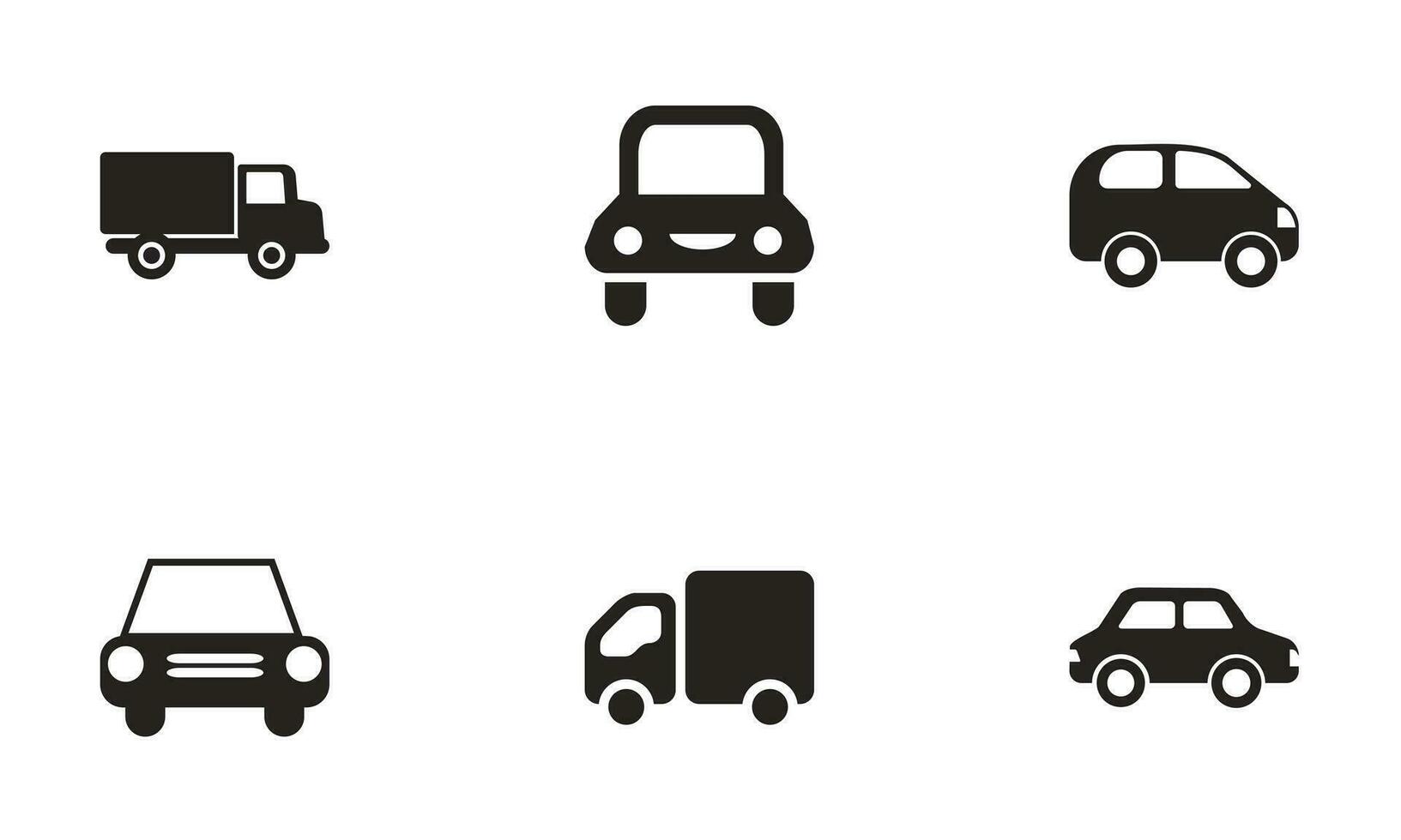 car and truck icon vector. set car vector