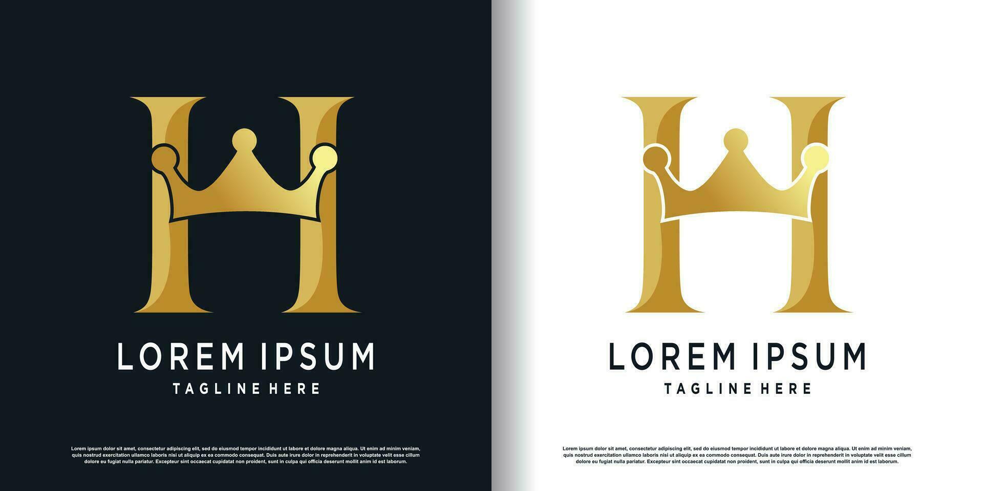 initial a logo design with crown element concept premium vector