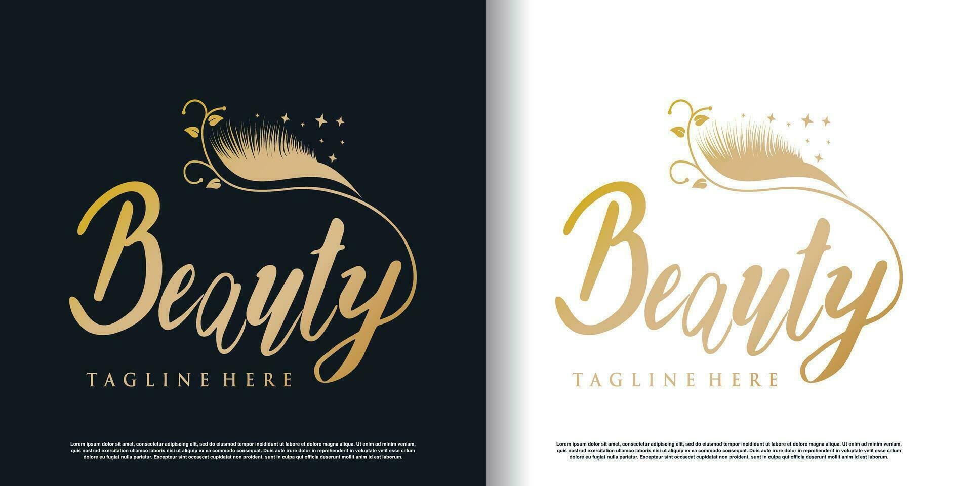 Eyelash logo icon with creative and  beauty concept premium vector