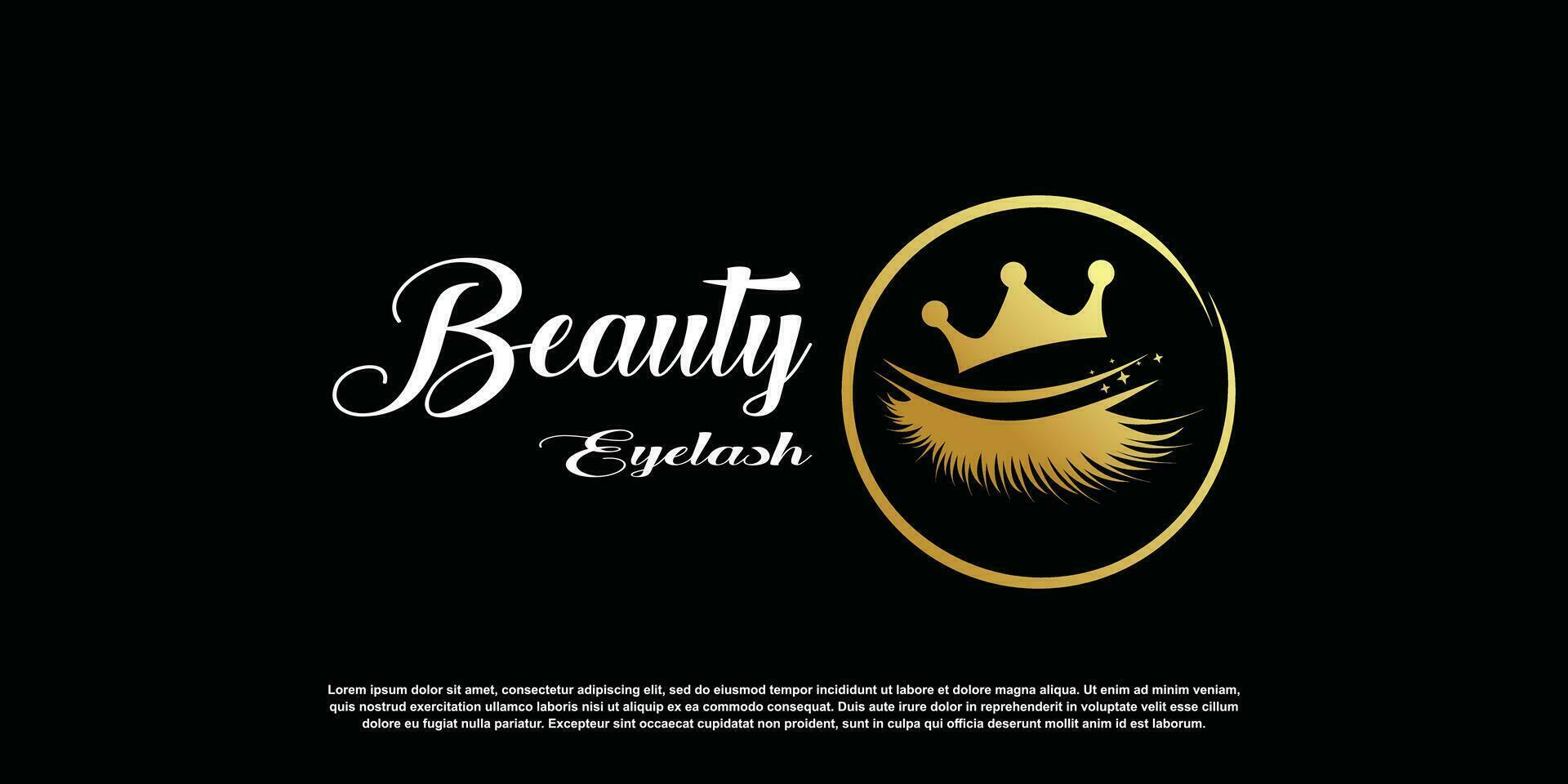 Eyelash logo icon with creative and  beauty concept premium vector