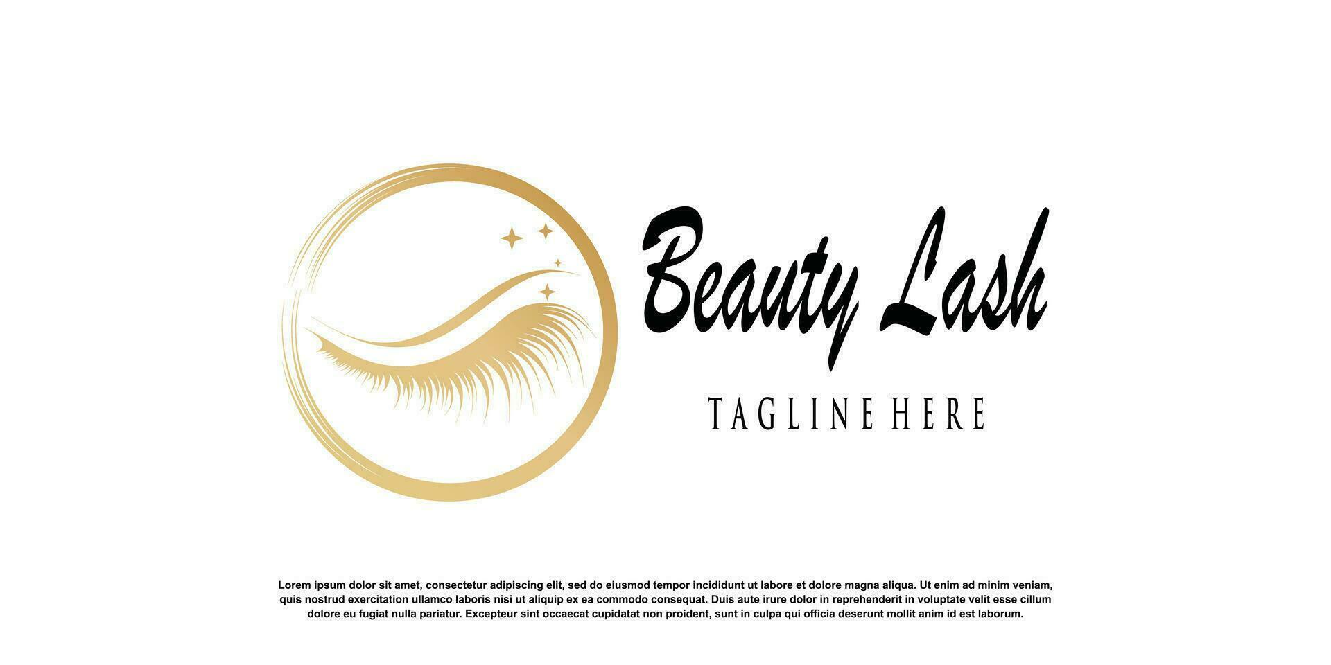 Eyelash logo icon with creative and  beauty concept premium vector