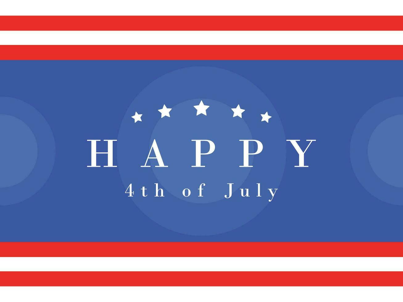 Simple 4th July banner design. American independence blue background for greeting card, poster design, social media post, and other publication. vector