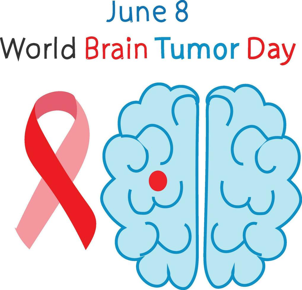 mundo cerebro tumor día 8 junio vector