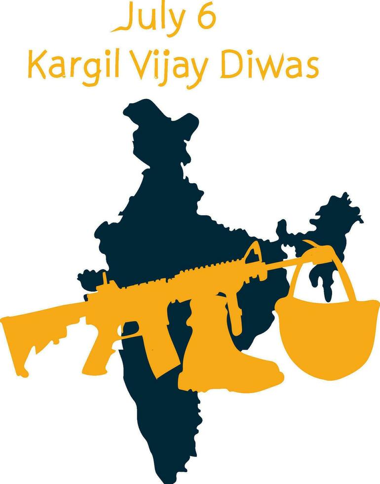 Kargil Vijay Diwas 6 July vector