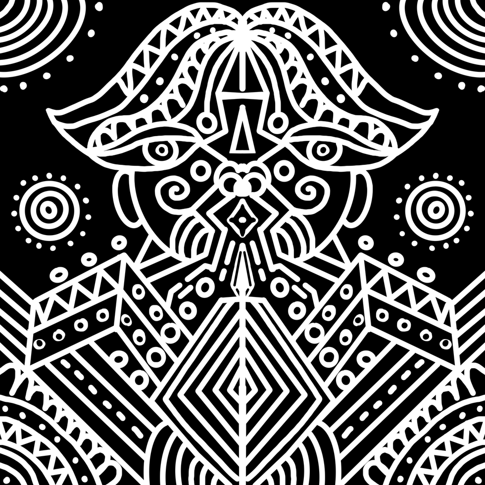 naadloos zwart en wit onregelmatig hand- tekening lijnen vector naadloos patroon achtergrond. meetkundig gestreept ornament modern monochroom lineair elegant textuur. psd