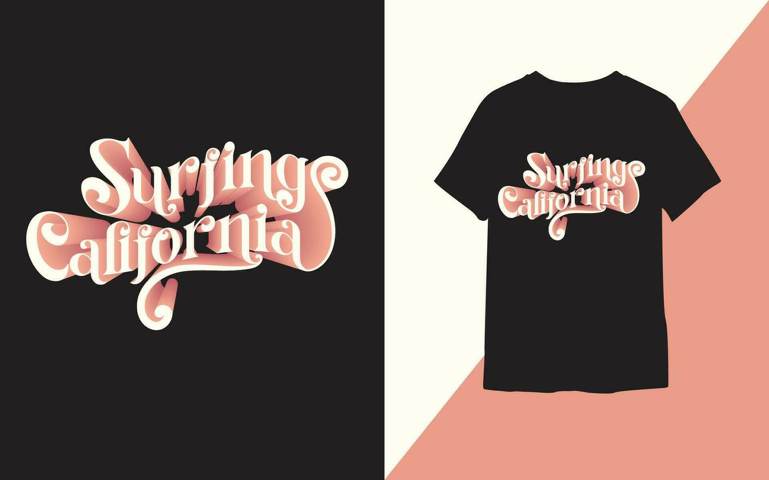 simple typography surfing t-shirt design vector