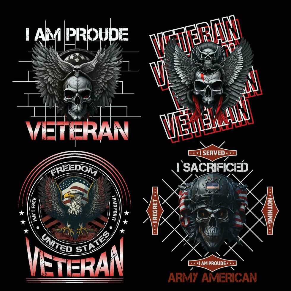 veteran USA t-shirt design, American soldier t-shirt design. vector