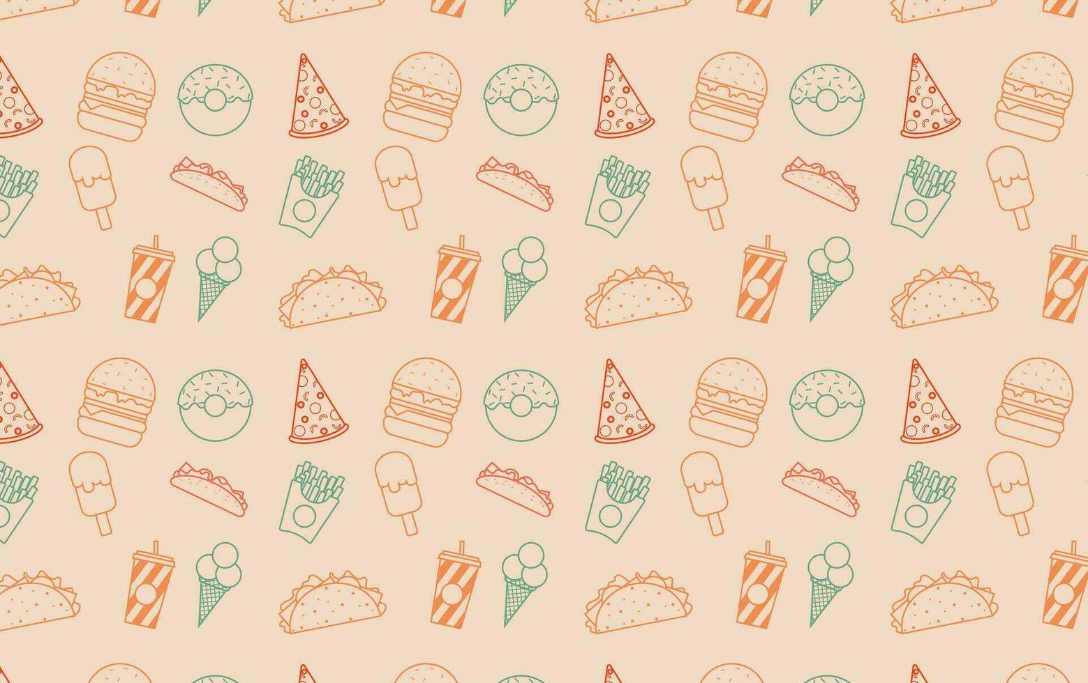 fast food seamless pattern vector art