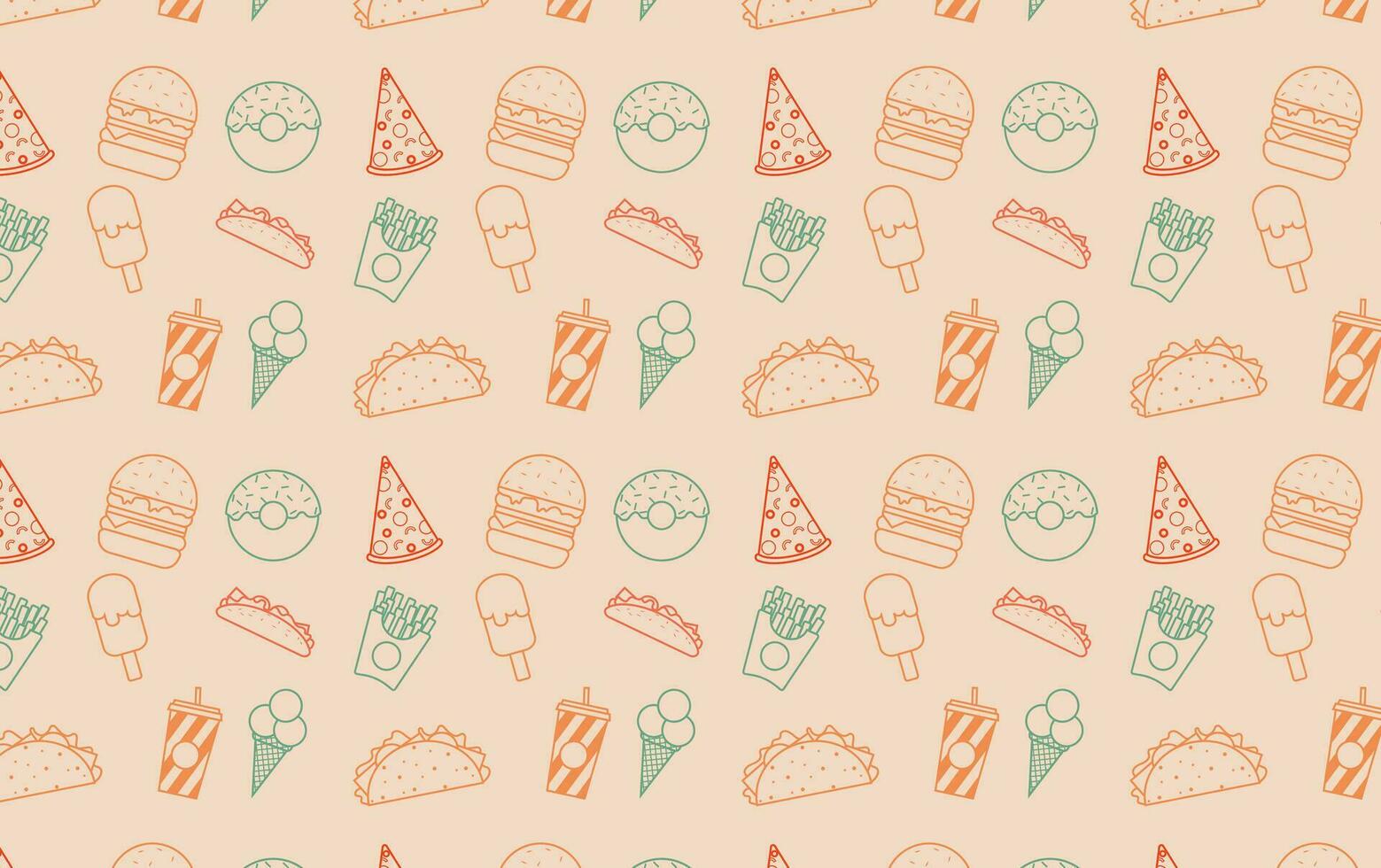 fast food seamless pattern vector art